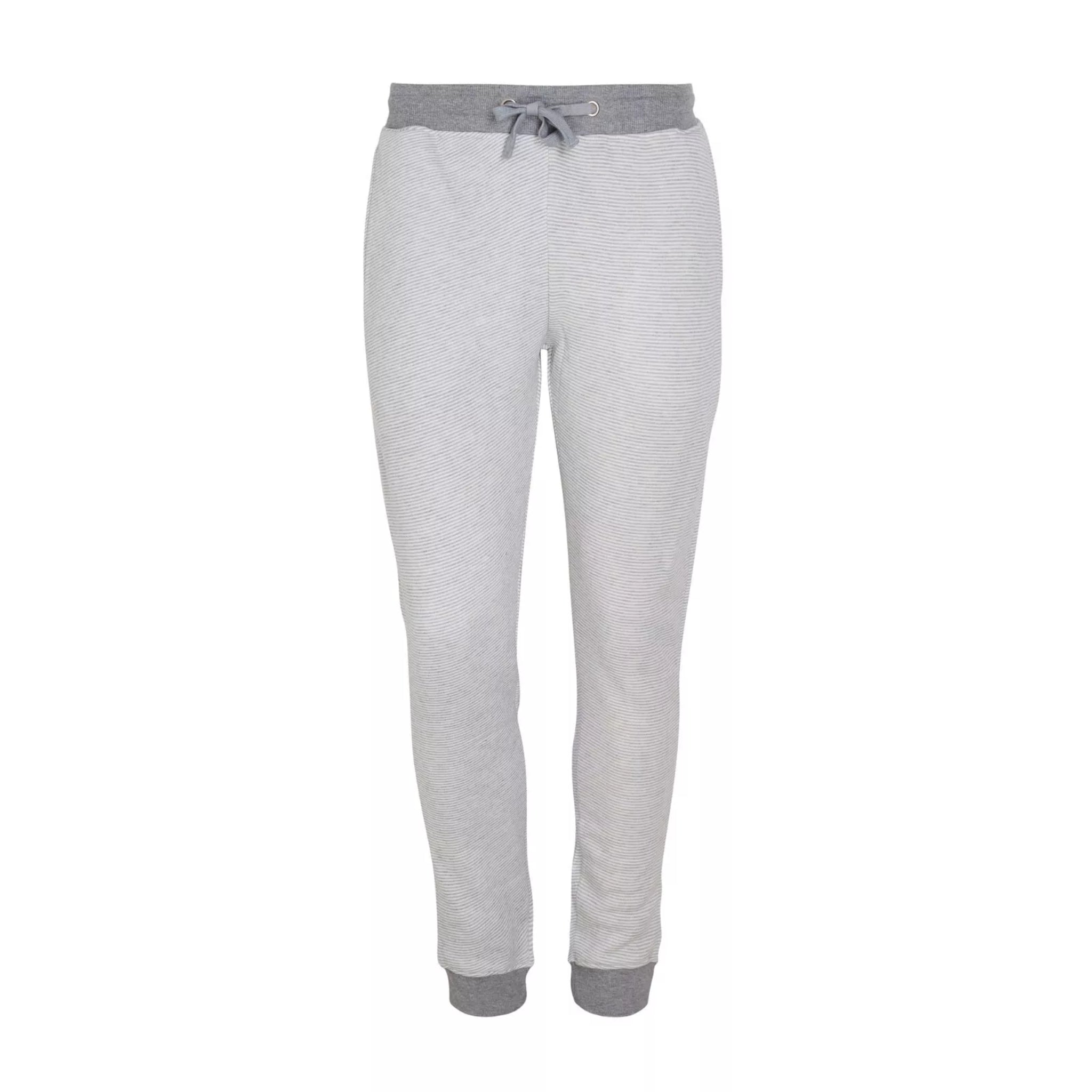 Men's Pin Stripe Slim Fit Joggers - Light Grey